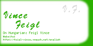 vince feigl business card